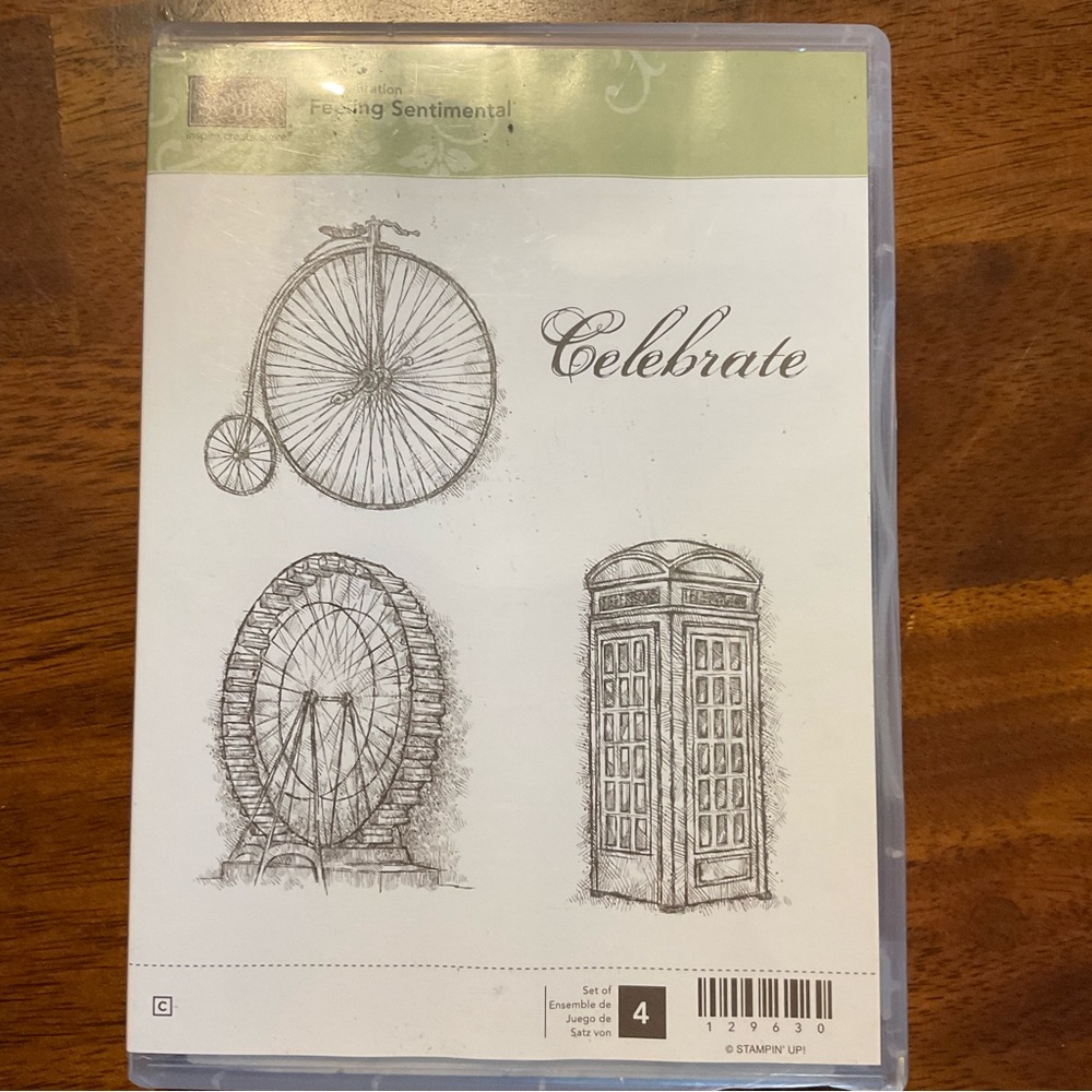 Stampin Up! Feeling Sentimental set of 4 clear mount stamp set